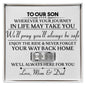 Personalized Ring for Son from Parents | Graduation, Birthday, Wedding Gift for Men | Engraved Men’s Ring 3 Colors