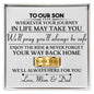 Personalized Ring for Son from Parents | Graduation, Birthday, Wedding Gift for Men | Engraved Men’s Ring 3 Colors