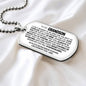 Grandson Gift - Always Be Brave and Strong - Dog Tag Necklace