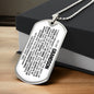 Grandson Gift - Always Be Brave and Strong - Dog Tag Necklace
