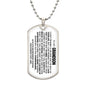 Grandson Gift - Always Be Brave and Strong - Dog Tag Necklace