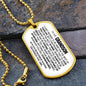 Grandson Gift - Always Be Brave and Strong - Dog Tag Necklace