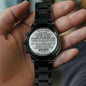 To My Man - My Best Friend, My Love Bug, My Soulmate - Engraved Design Black Chronograph Watch