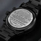To Our Grandson Black Chronograph Watch – Engraved Gift from Grandparents to Grandson-Graduation, Birthday, Christmas