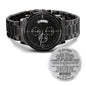 To My Man - My Best Friend, My Love Bug, My Soulmate - Engraved Design Black Chronograph Watch