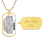 Grandson Gift - Always Be Brave and Strong - Dog Tag Necklace