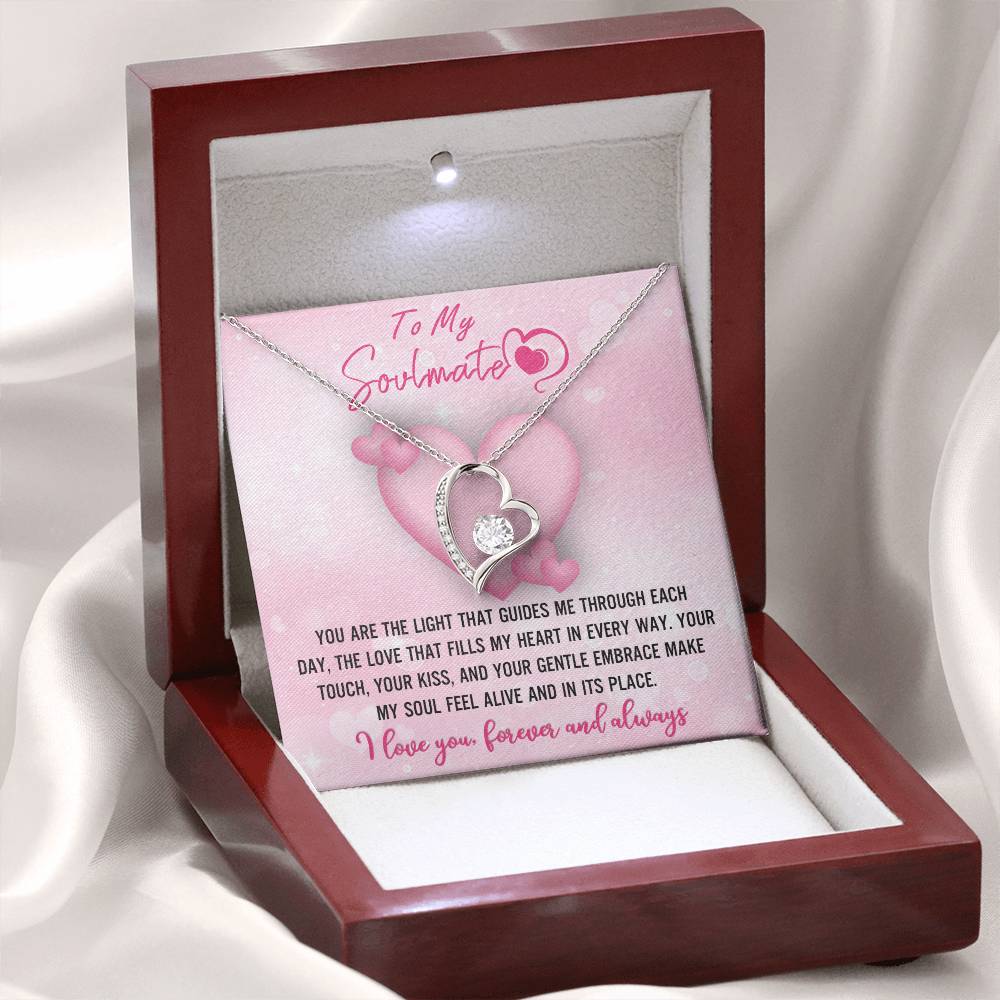 Soulmate Gift, The Light, Forever Love Heart Necklace