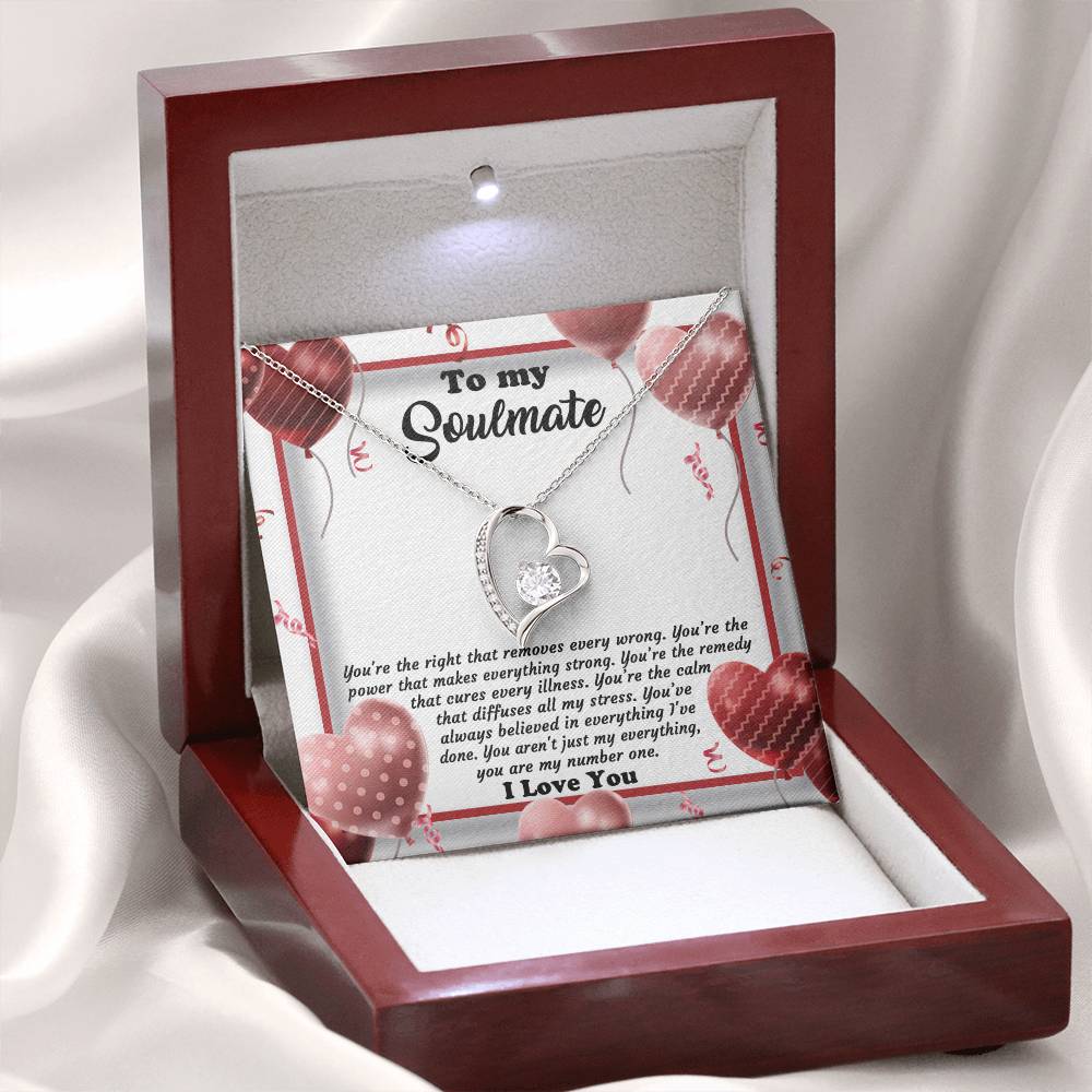 Soulmate Gift, My Number One, Forever Love Heart Necklace