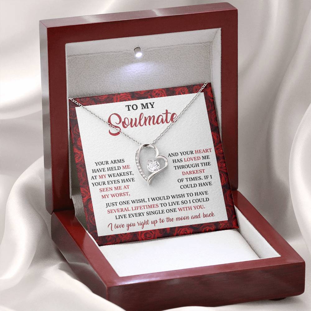 Soulmate Gift, One Wish, Forever Love Heart Necklace