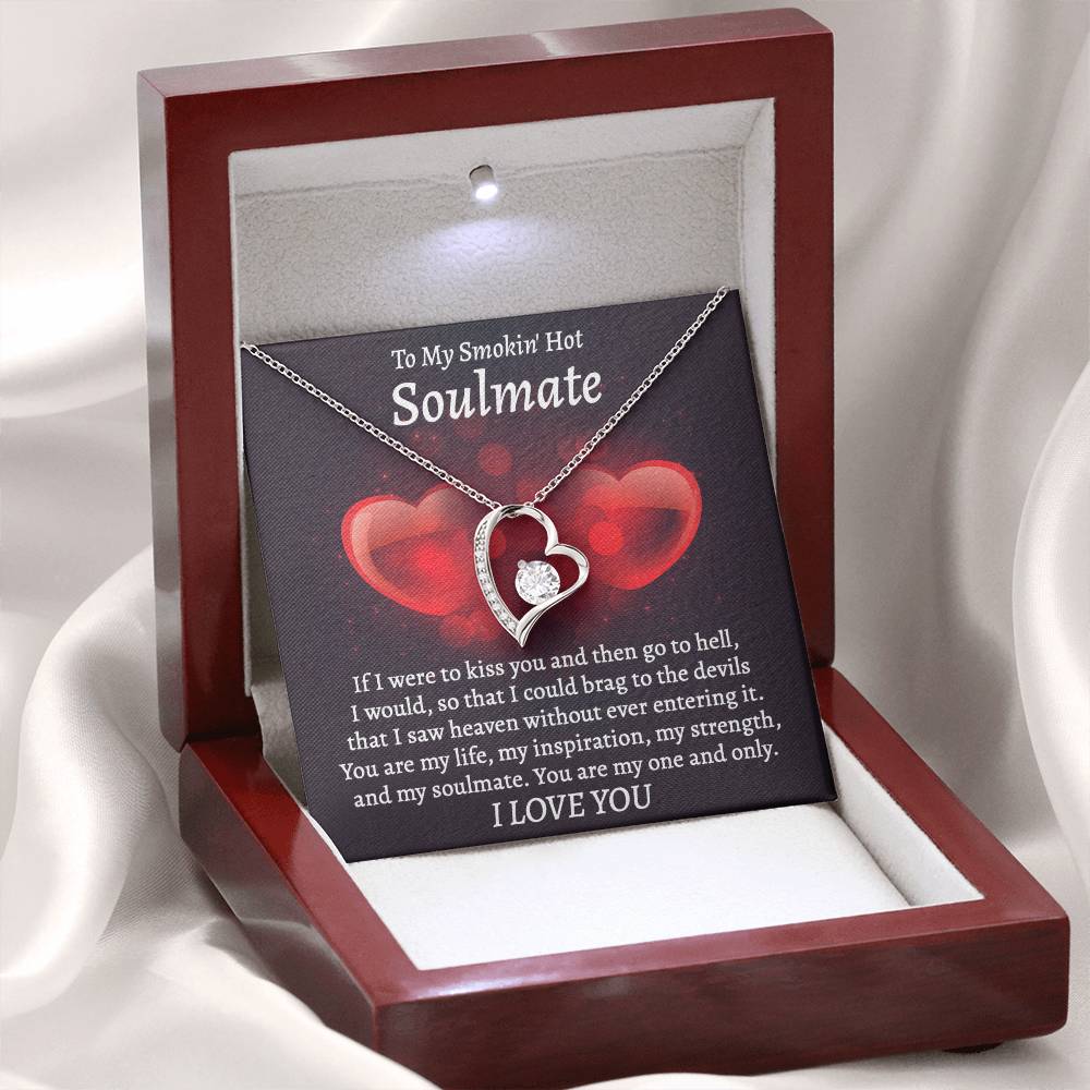 Soulmate Gift, Go To Hell, Forever Love Heart Necklace