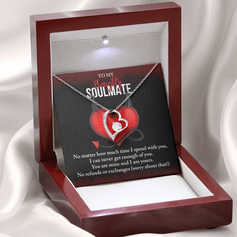 Soulmate Gift, No Refunds, Forever Love Heart Necklace