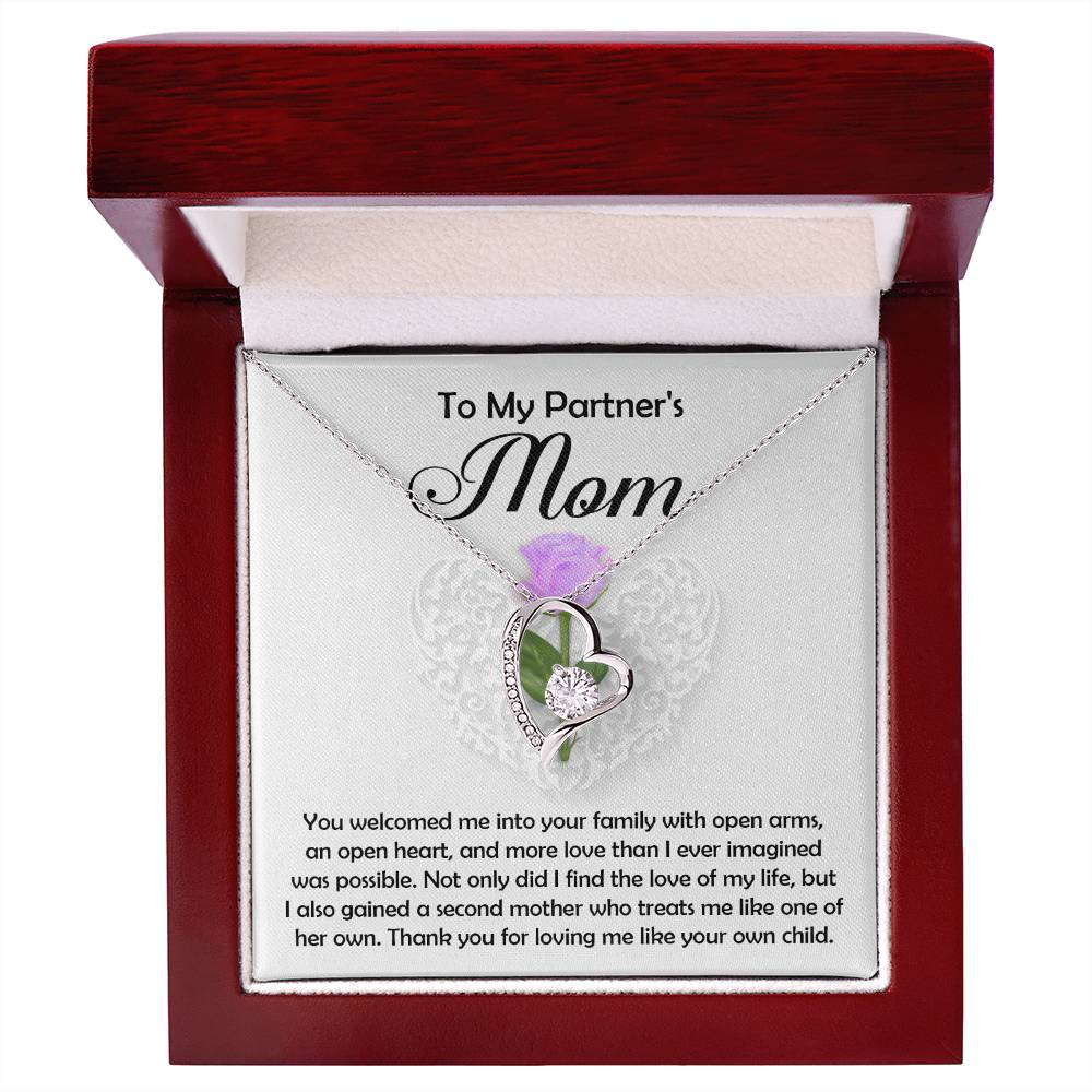 Partners Mom Gift - A Second Mother - Forever Love Necklace