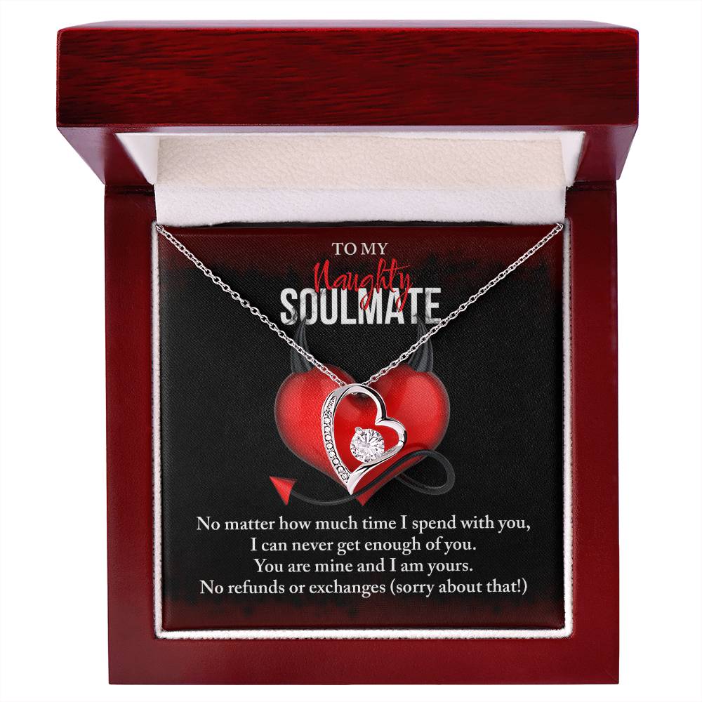 Soulmate Gift, No Refunds, Forever Love Heart Necklace