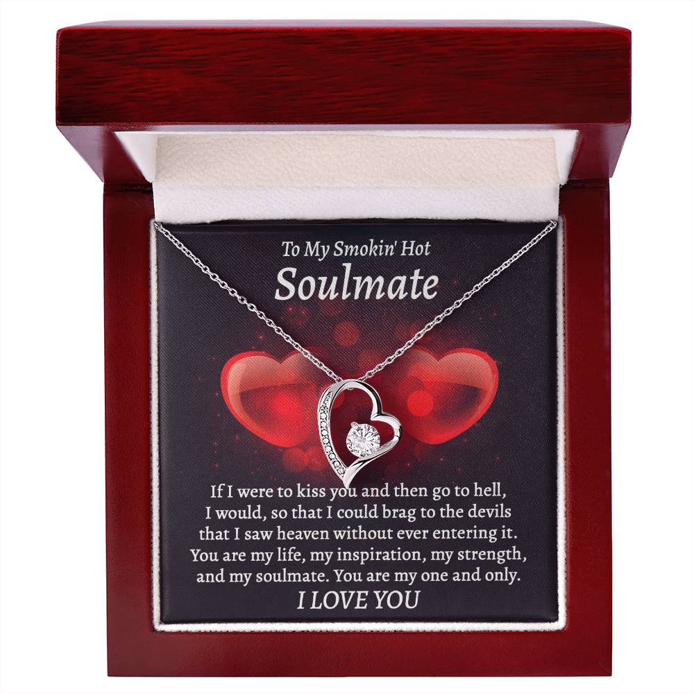 Soulmate Gift, Go To Hell, Forever Love Heart Necklace