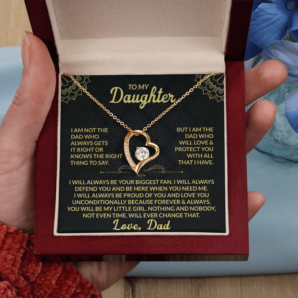 To My Daughter Jewelry Gift From Dad - I will Always Love and Protect You