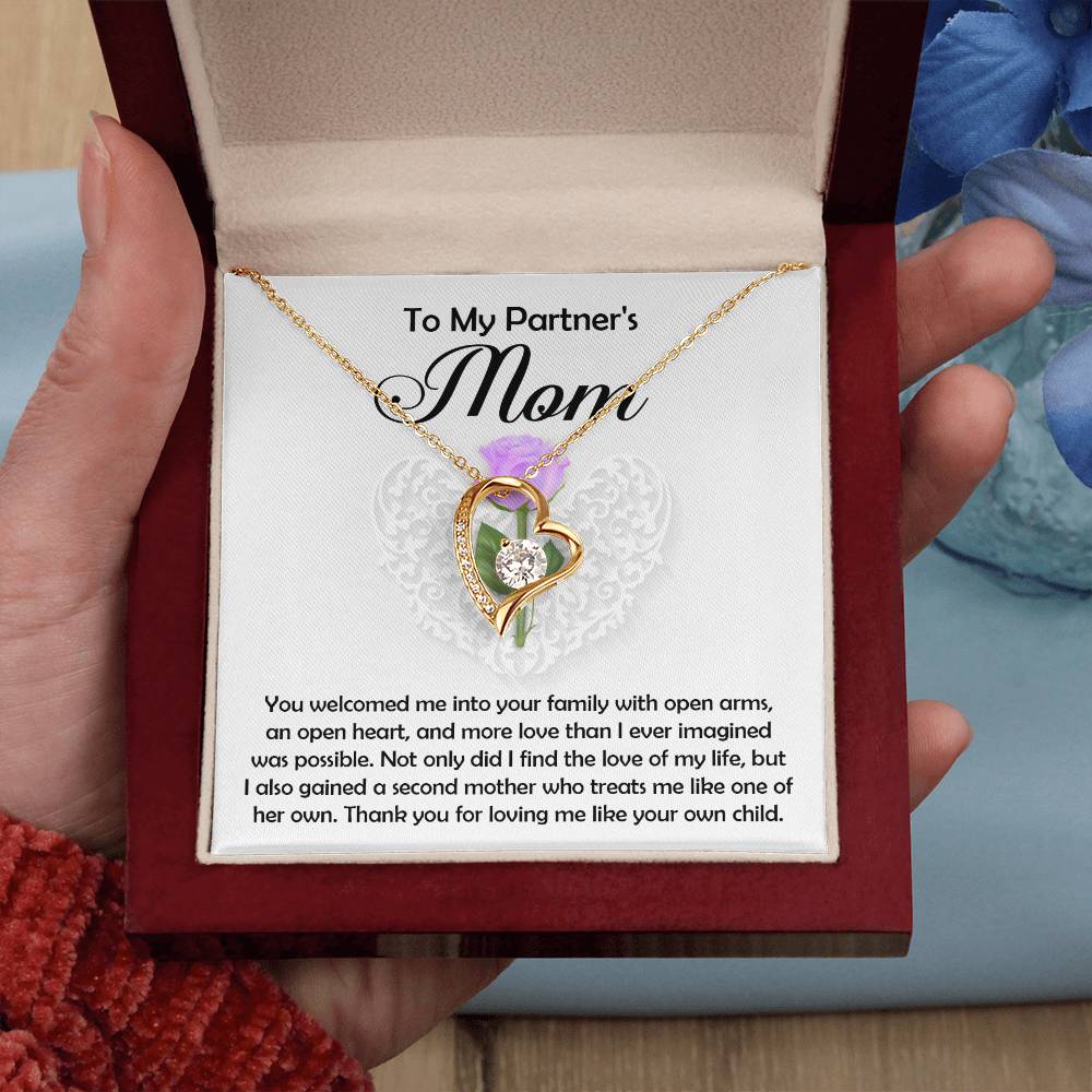 Partners Mom Gift - A Second Mother - Forever Love Necklace