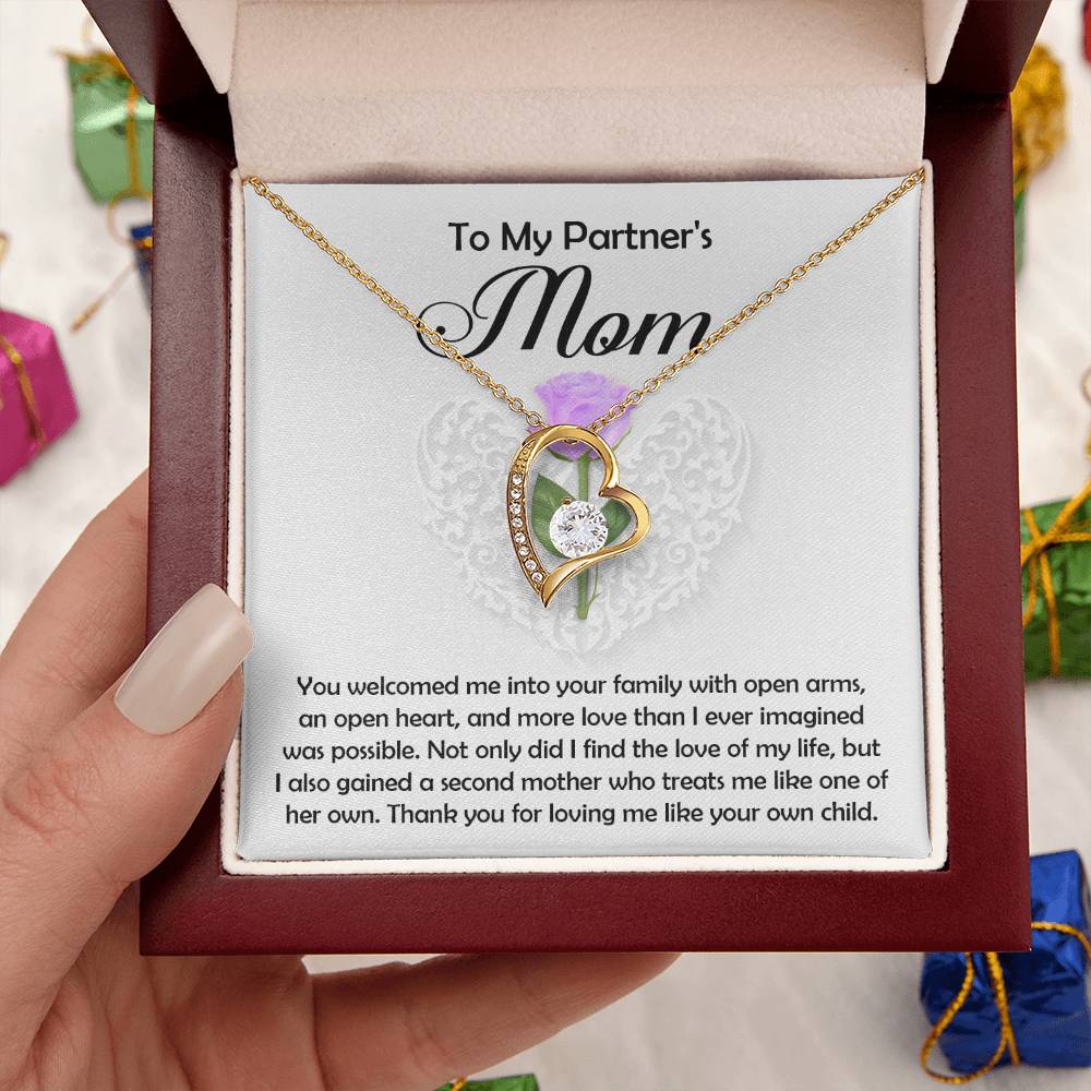 Partners Mom Gift - A Second Mother - Forever Love Necklace