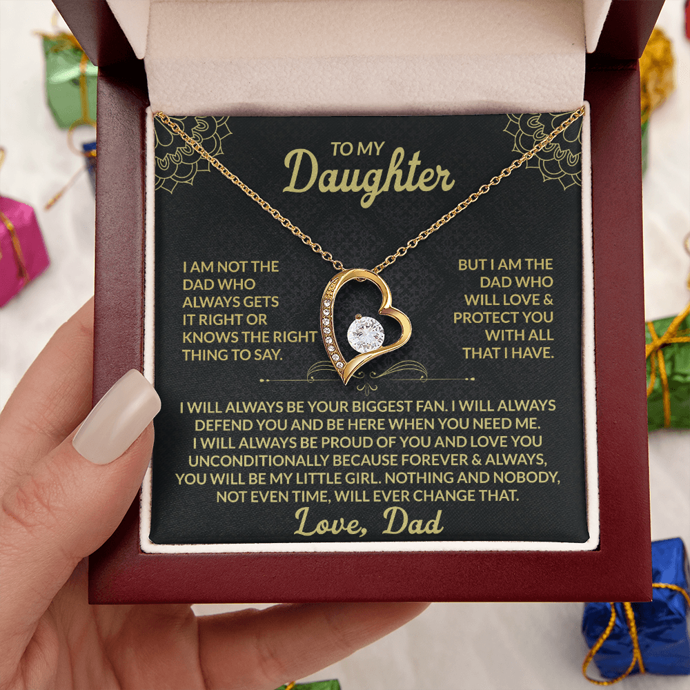 To My Daughter Jewelry Gift From Dad - I will Always Love and Protect You
