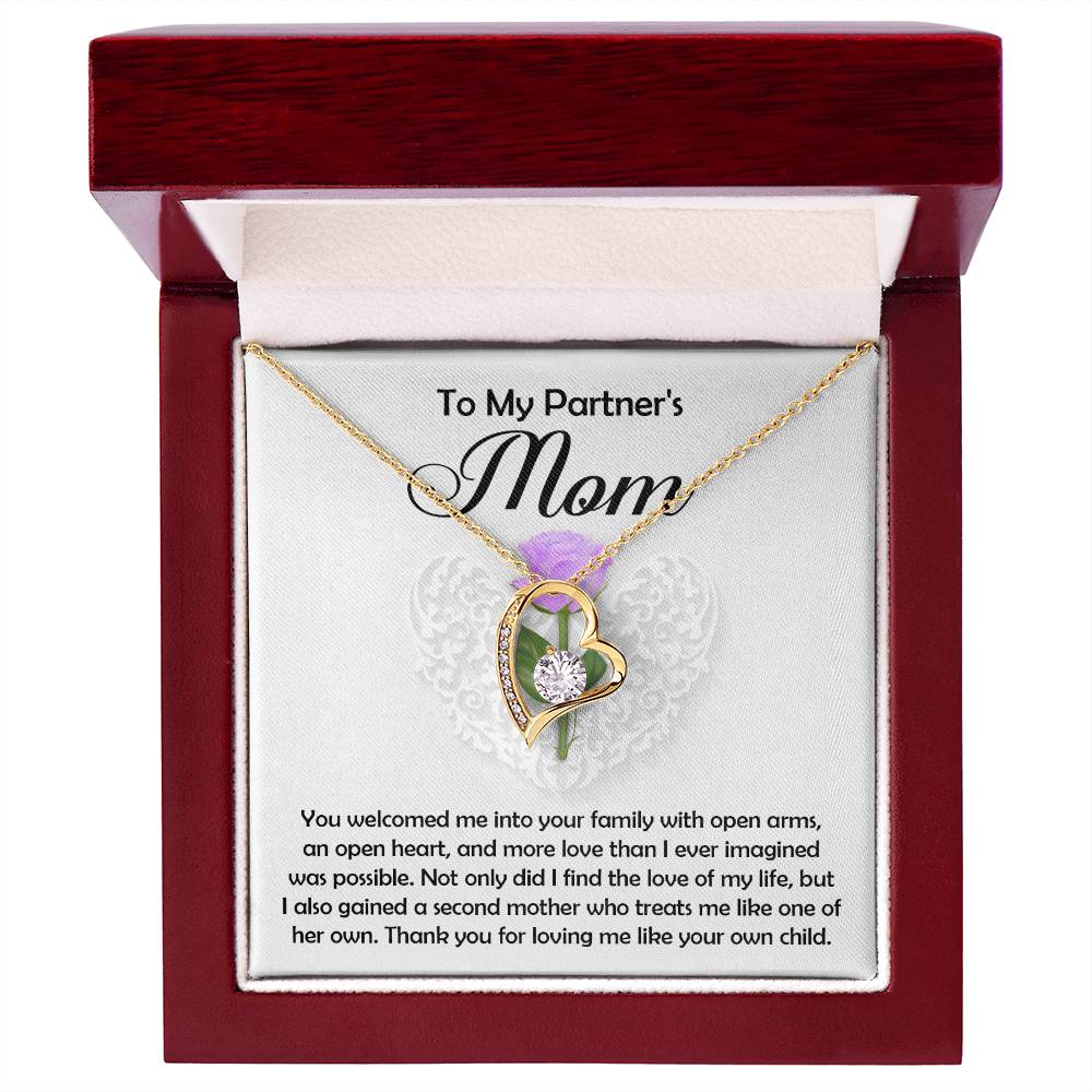 Partners Mom Gift - A Second Mother - Forever Love Necklace