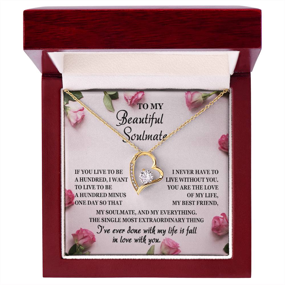 Soulmate-Fall In Love with You-Forever Love Necklace