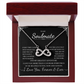To My Soulmate Jewelry Gift - Endless Love Necklace - I Love You More Than I Can bear