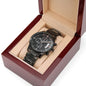 To My Man - My Best Friend, My Love Bug, My Soulmate - Engraved Design Black Chronograph Watch