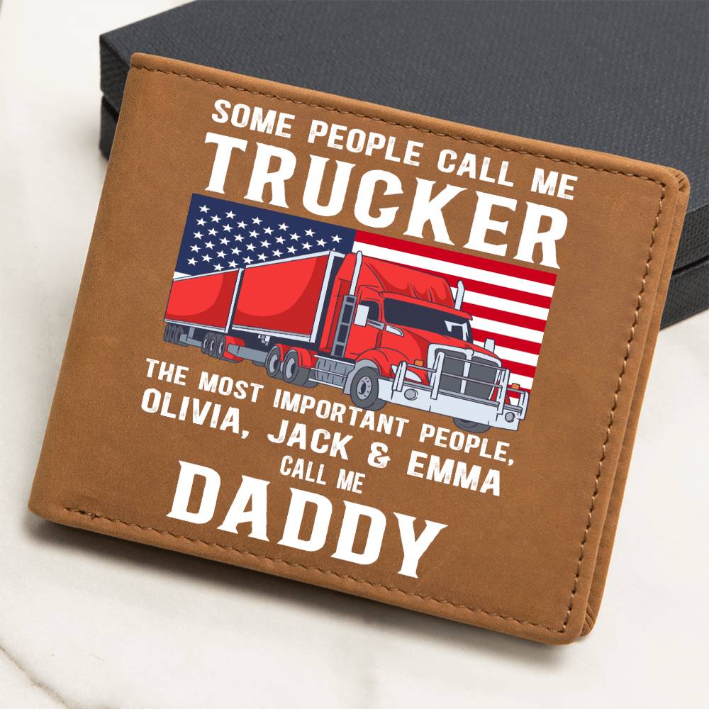 Trucker - Wallet - Personalized - Some people call me