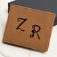 Men's Leather Monogram Intitials Wallet