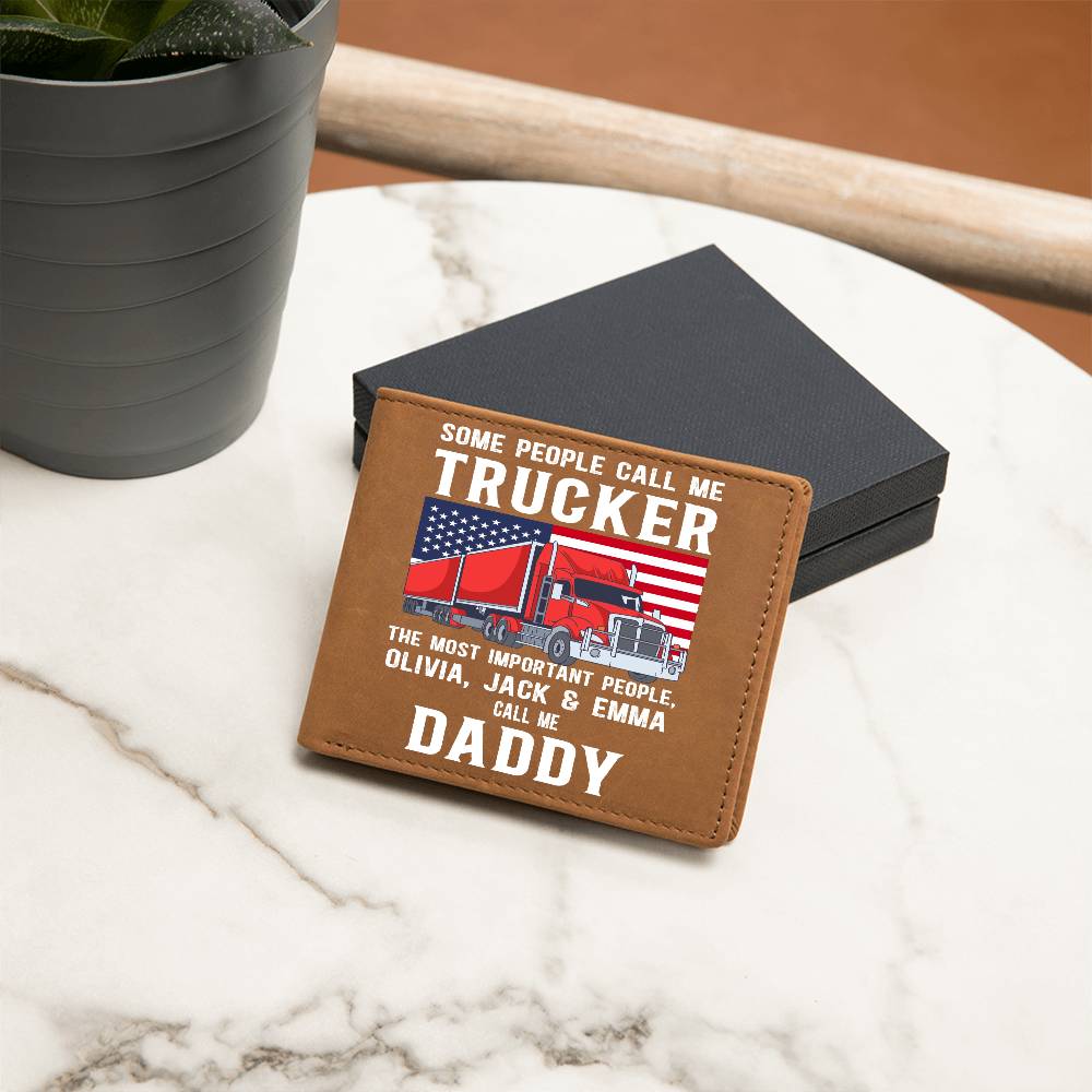 Trucker - Wallet - Personalized - Some people call me