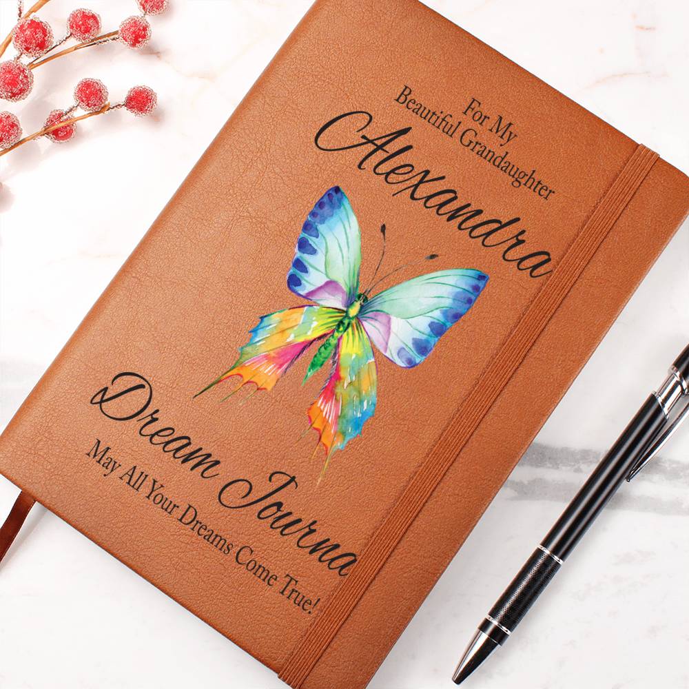 Personalized Gift For Granddaughter - Butterfly Dream Journal