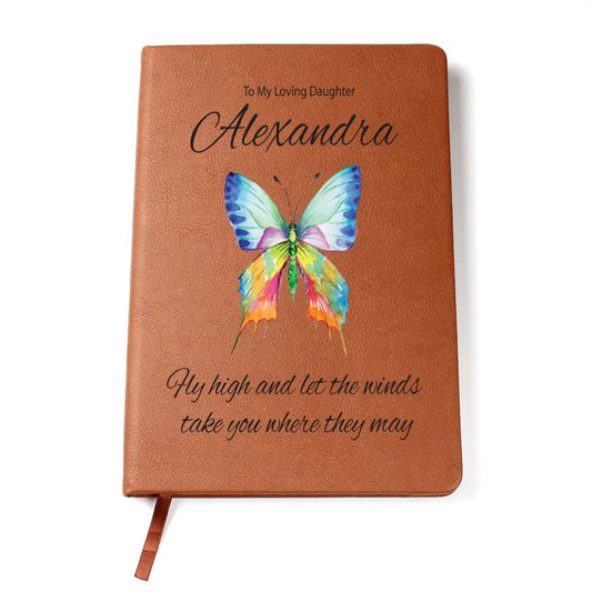 Daughter Gift - Fly High Butterfly - Personalized Journal