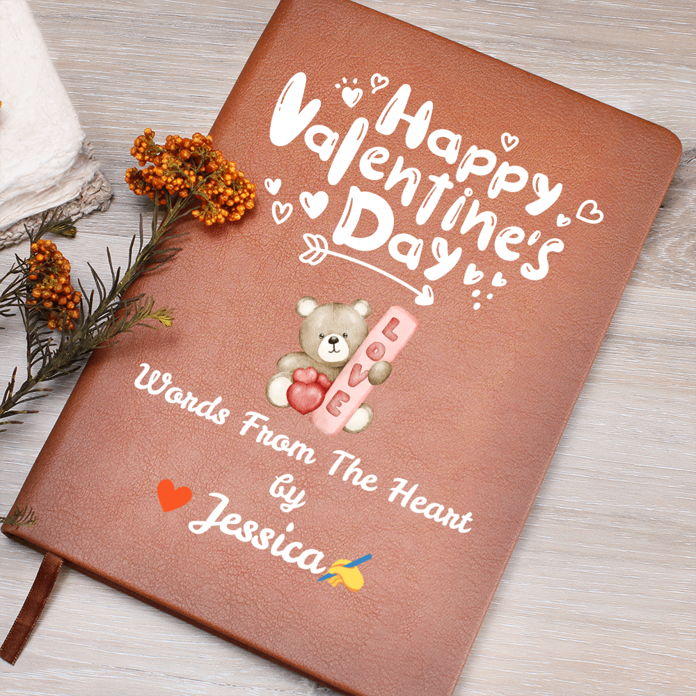 Valentine Day Personalized Journal - Custom Name Notebook for Her