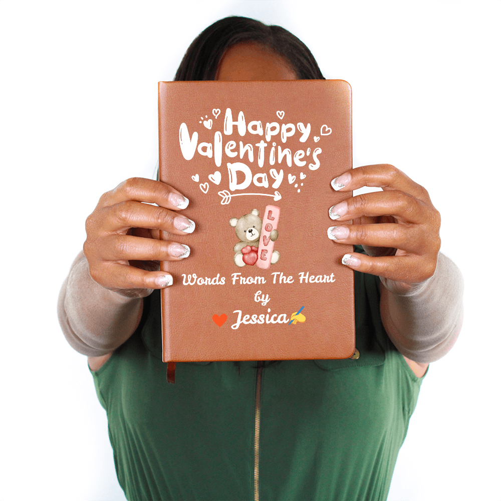 Valentine Day Personalized Journal - Custom Name Notebook for Her