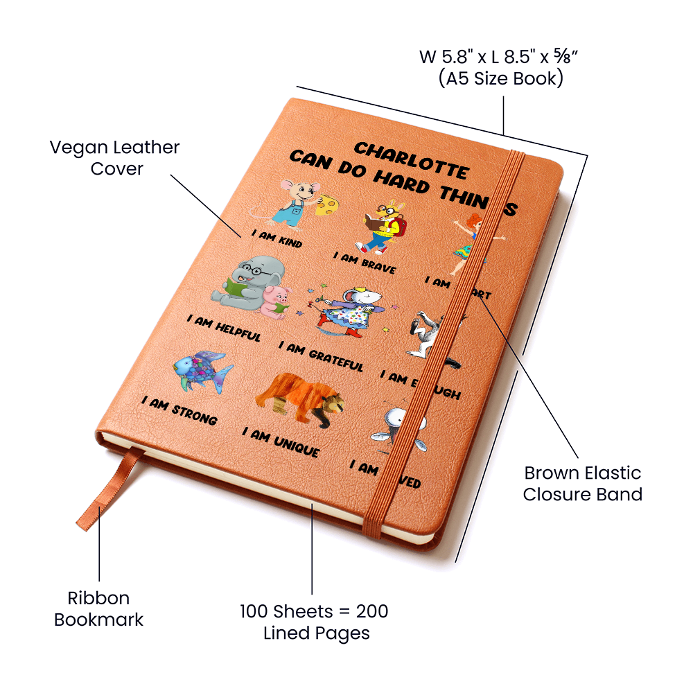 I CAn Do Hard Things - Pers - Leather Journal