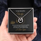 To My Beautiful Wife - 14K White Gold Necklace with Personalized Message Card - Perfection