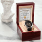 Dad Gift - Mens Skeleton Automatic Watch - World's Greatest Dad Certificate
