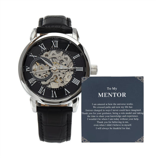 To My Mentor - Automatic Skeleton Watch Gift - Believing In Me