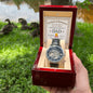 Dad Gift - Mens Skeleton Automatic Watch - World's Greatest Dad Certificate