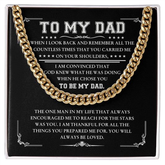 My Dad - Always Be Loved Cuban Link Chain Necklace Gift