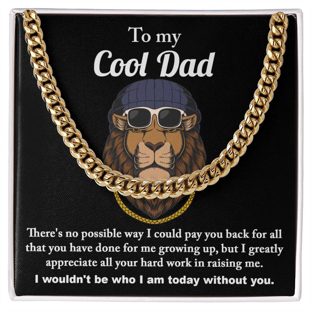 Dad Cuban Chain Link Necklace Gift -Cool Dad