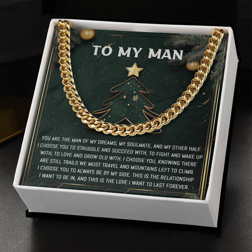 Gift For My Man - My Soulmate - Cuban Chain Link Necklace