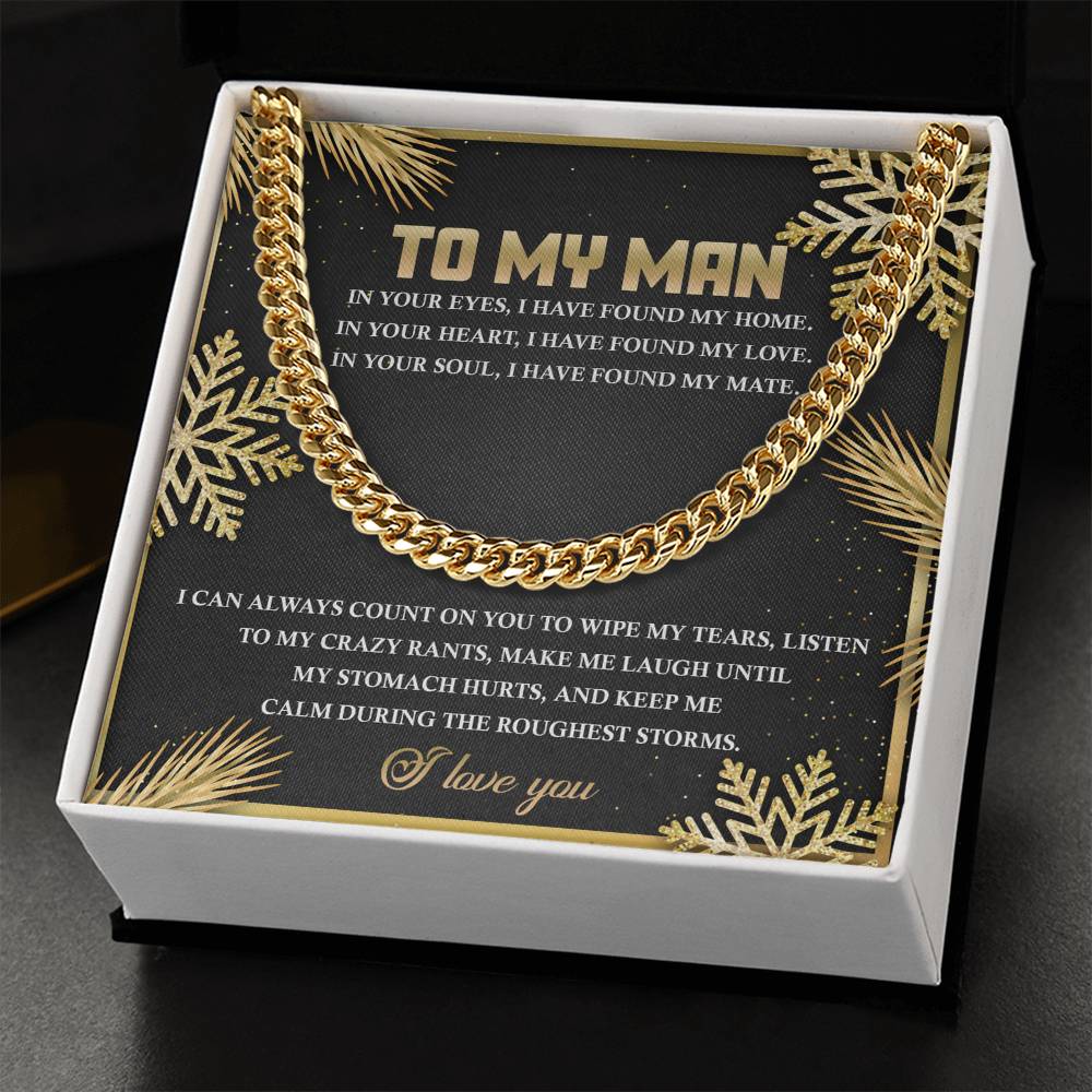 Gift For My Man - Cuban Chain Link Necklace - I Found My Home