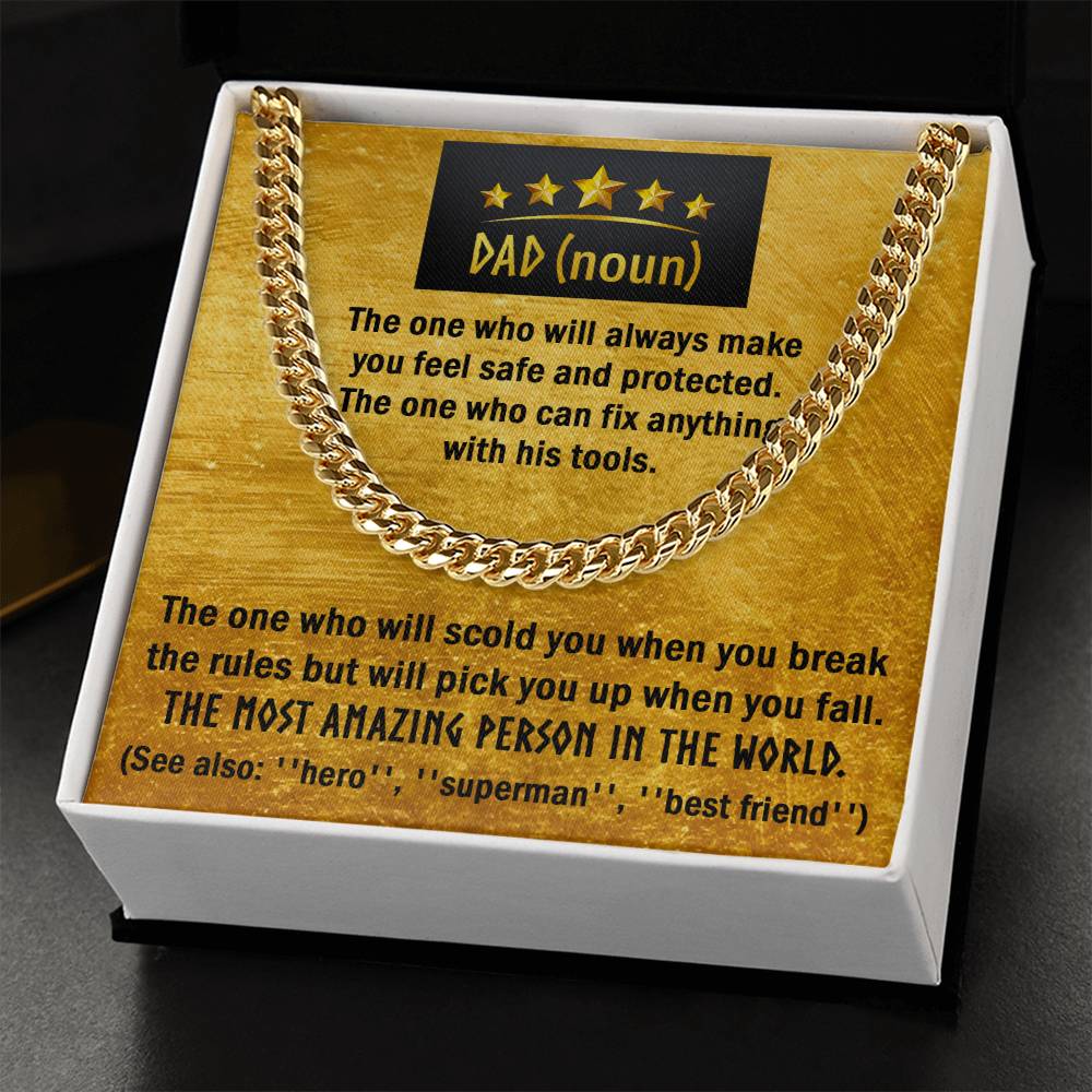 Gift For Dad - Cuban Chain Link Necklace - The One