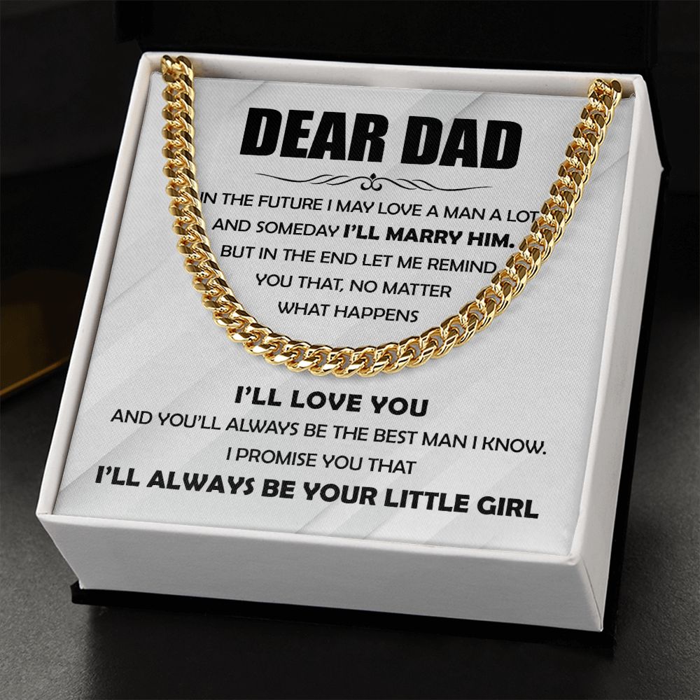 Dear Dad - The Best Man Cuban Chain From Daughter