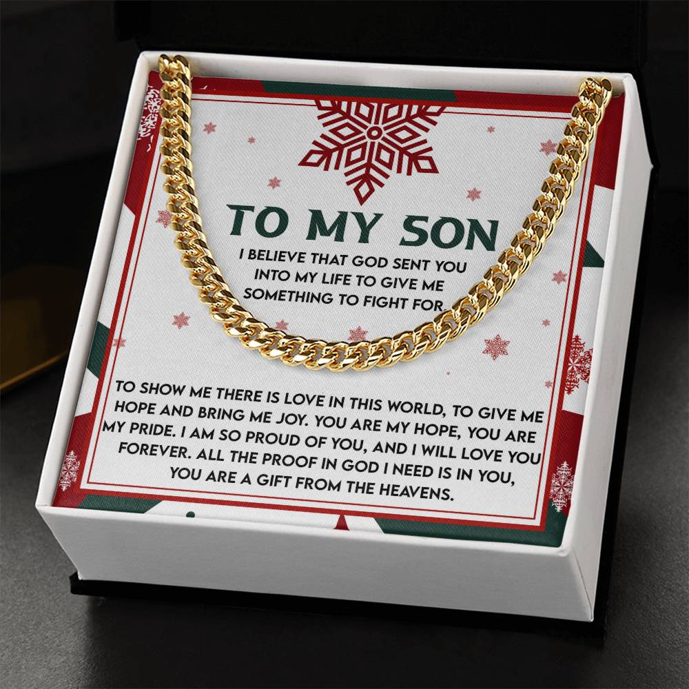 Gift For My Son - To Fight For - Cuban Chain Link Necklace