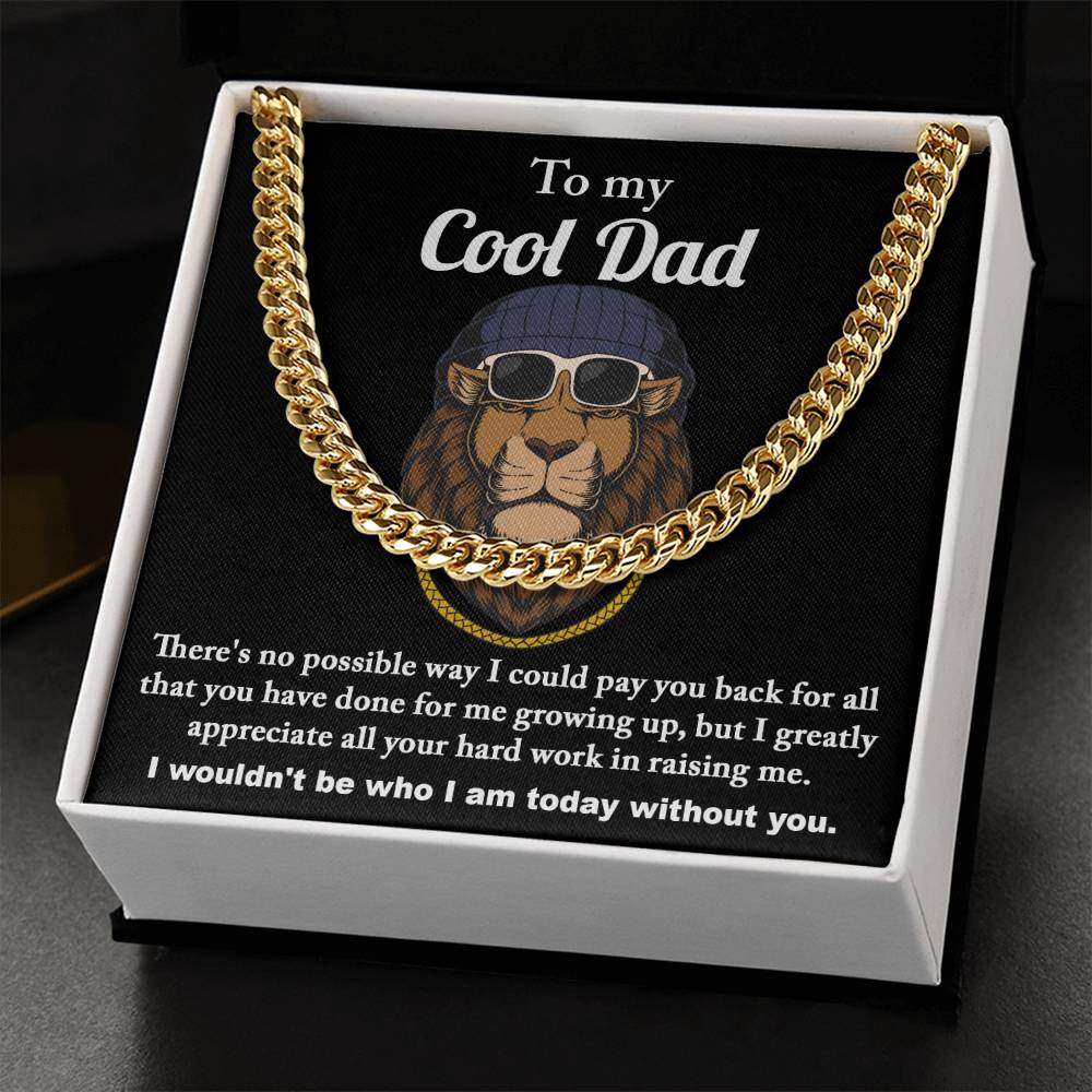 Dad Cuban Chain Link Necklace Gift -Cool Dad