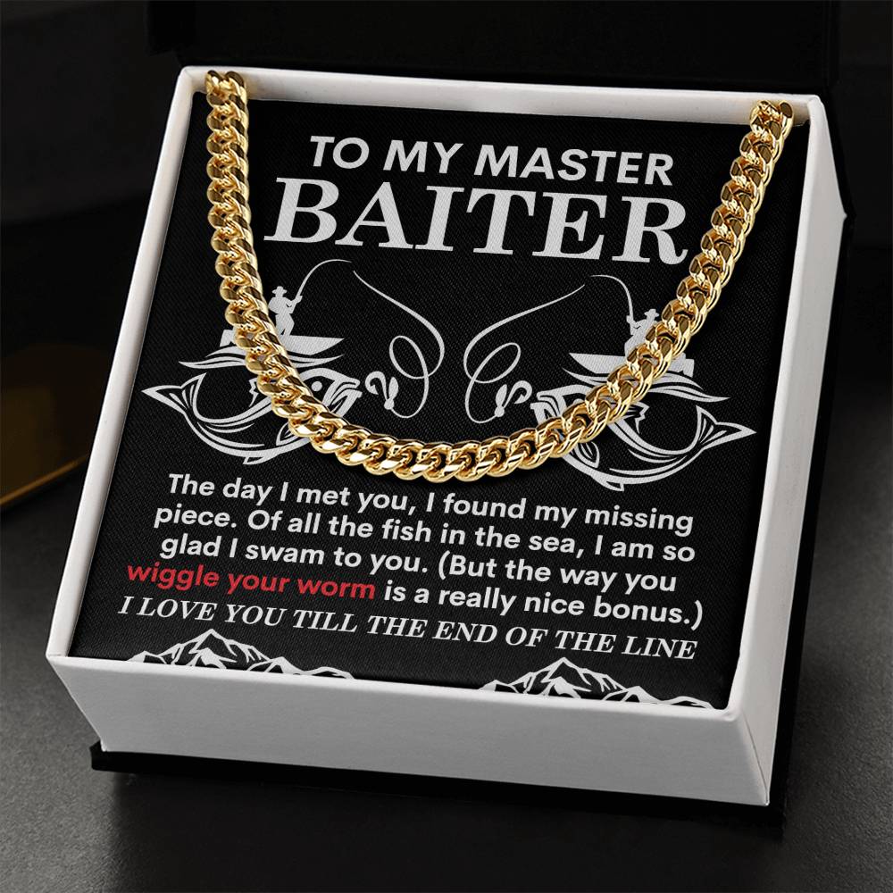 Gift For My Man - I'm So Glad I Swam To You - Cuban Link Chain Necklace