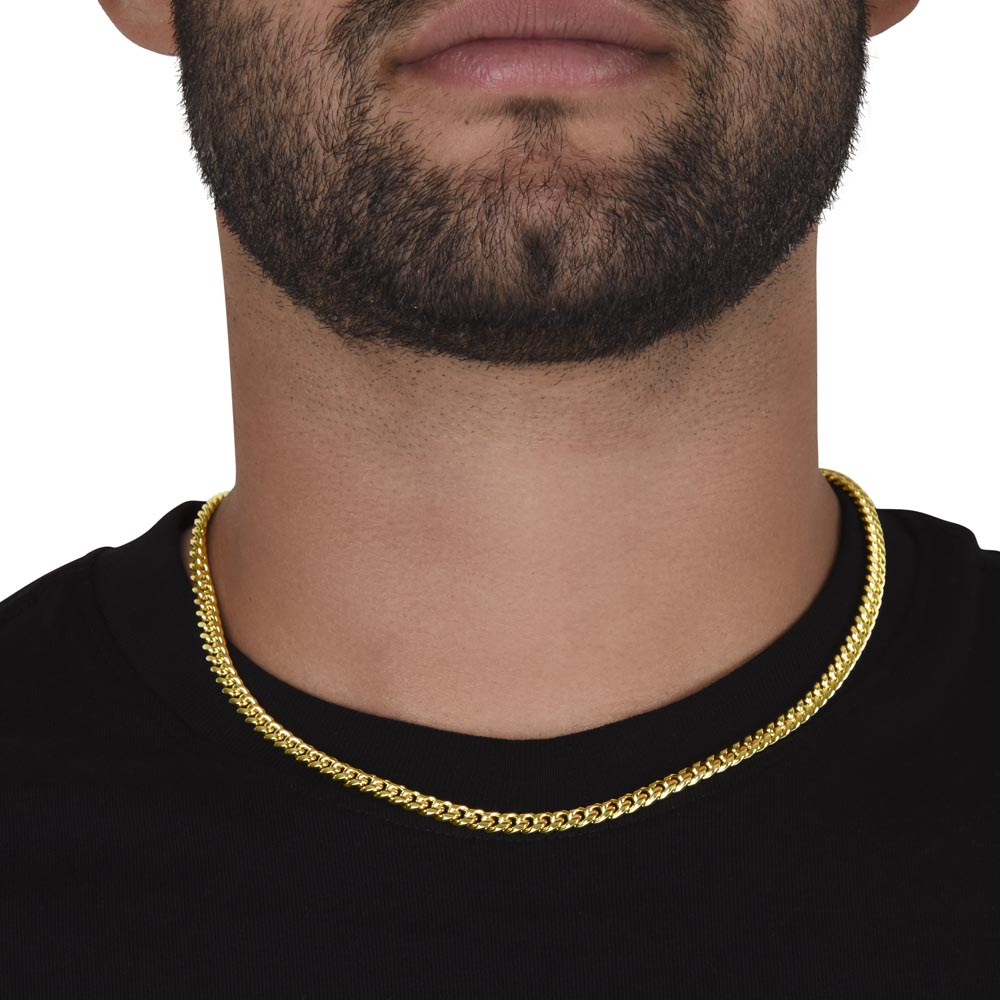 Gift For My Man - I'm So Glad I Swam To You - Cuban Link Chain Necklace