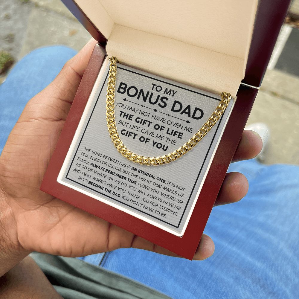 To my Bonus Dad Cuban Chain