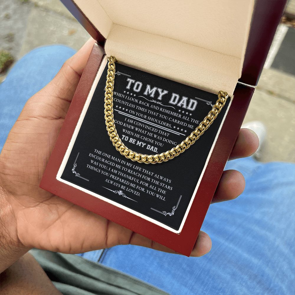 My Dad - Always Be Loved Cuban Link Chain Necklace Gift